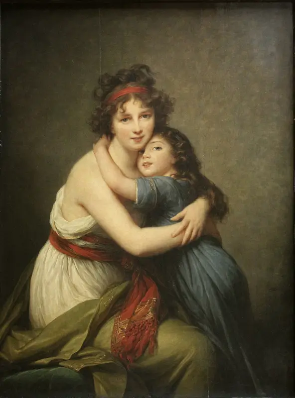 Self-portrait with Her Daughter - Elisabeth Vigee Le Brun