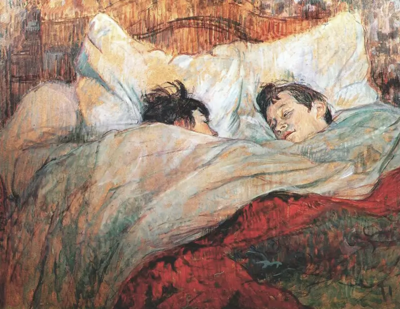Le lit (The bed) - Henri de Toulouse-Lautrec (1893)