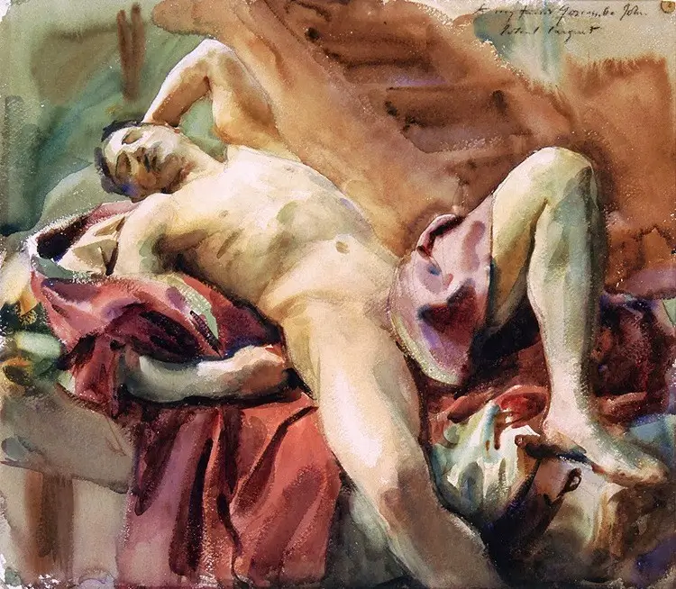 Man Lying Between Red Rob - Singer Sargent