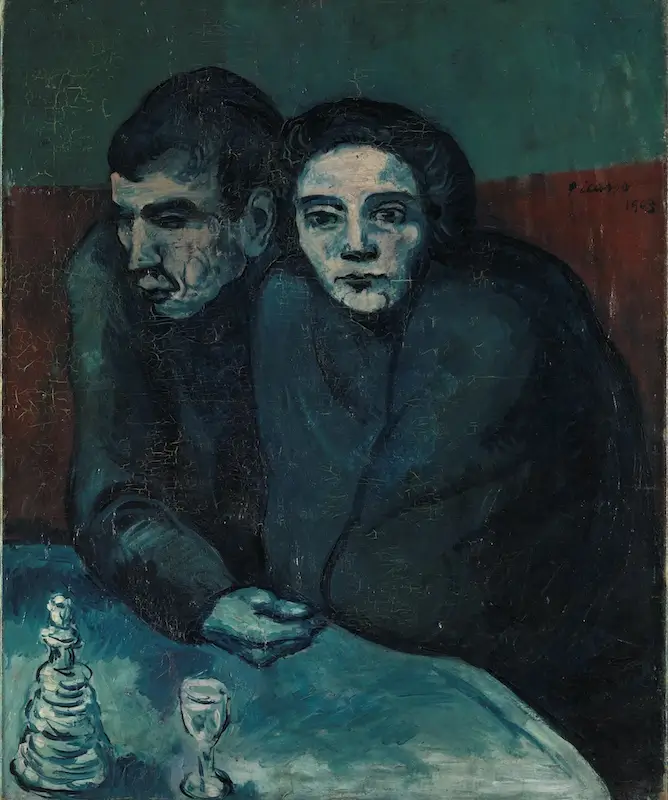 Pablo Picasso - Man and Woman in Cafe